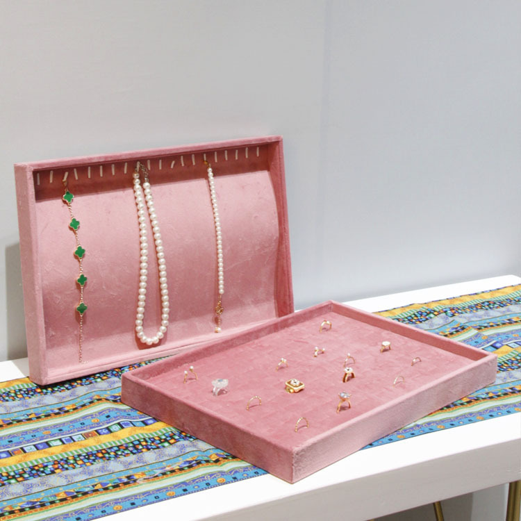 Pink Silky Velvet Ring Bracelet Necklace Earrings Pendant Jewelry Storage Rack Jewelry Display Rack Jewelry Display Pink Silky Velvet Ring Bracelet Necklace Earrings Pendant Jewelry Storage Rack Jewelry Display Rack Jewelry Display