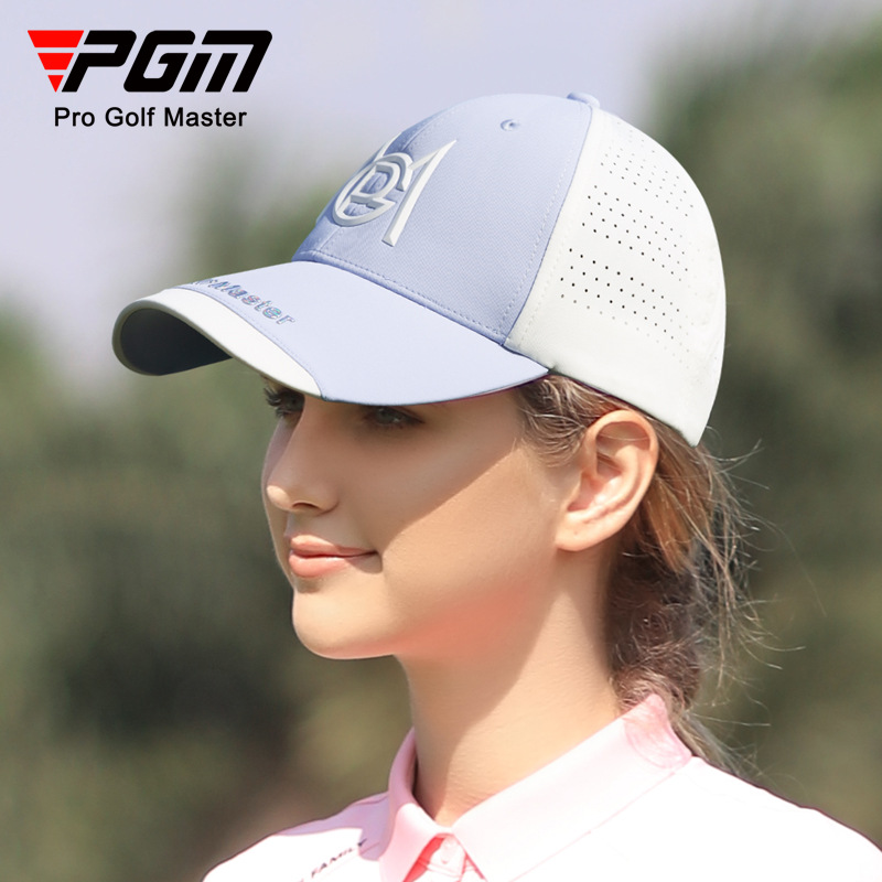 Mũ lưỡi trai golf nữ PGM chống nắng thoáng khí — MZ053-màu xanh nhạt, MZ053-màu tím nhạt, MZ053-màu xám nhạt