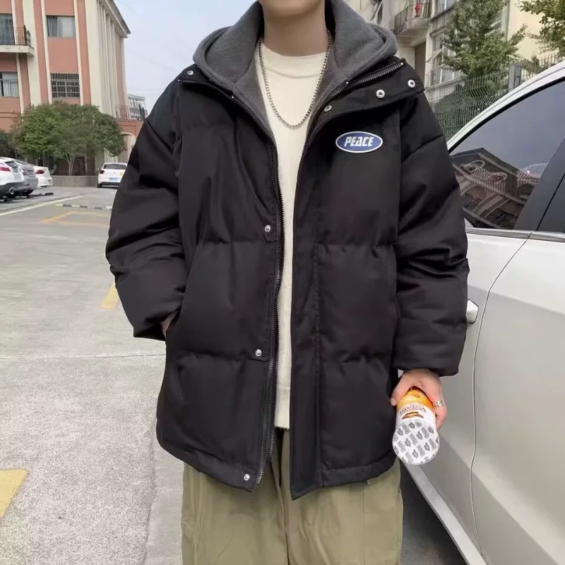 Winter warm set with hood, down jacket for elementary school students, 2023, oversize