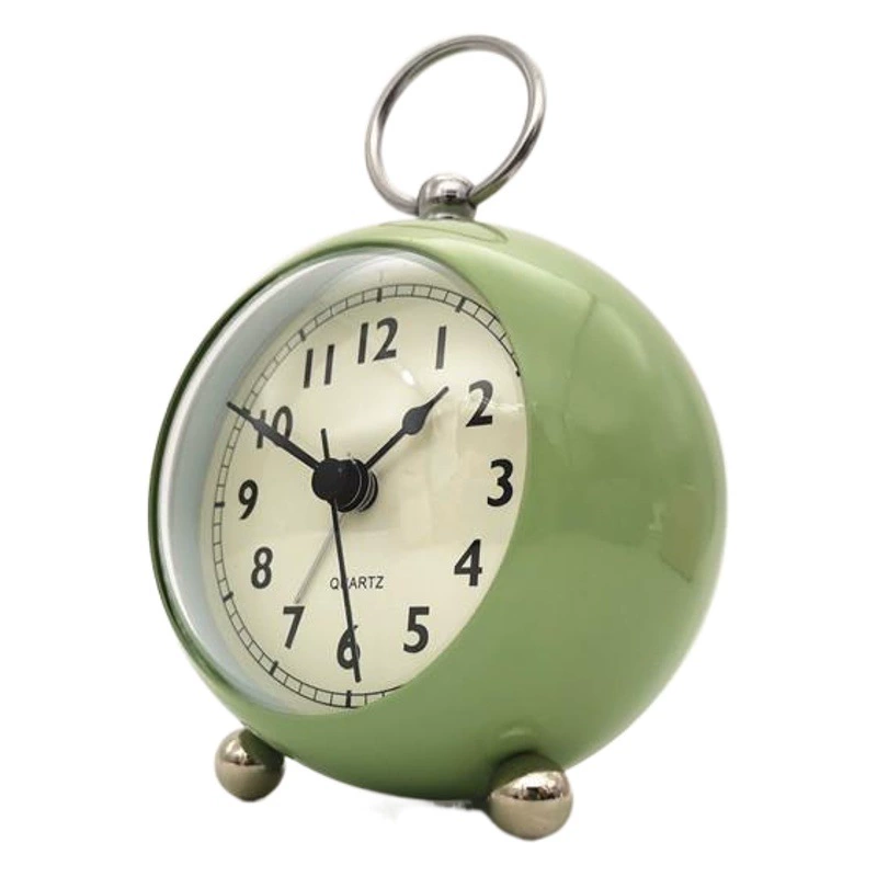 Кольцо металлический будильник кабинет настольные часы в скандинавском стиле Простые студенческие часы для общежития немой ночник