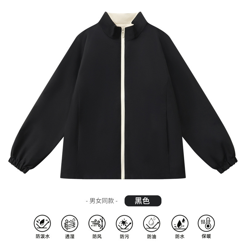 Trajes de trabajo de manga larga de una sola capa delgada abrigo tres armadura personalizada logotipo de impresión al aire libre uniformes de grupo bordados