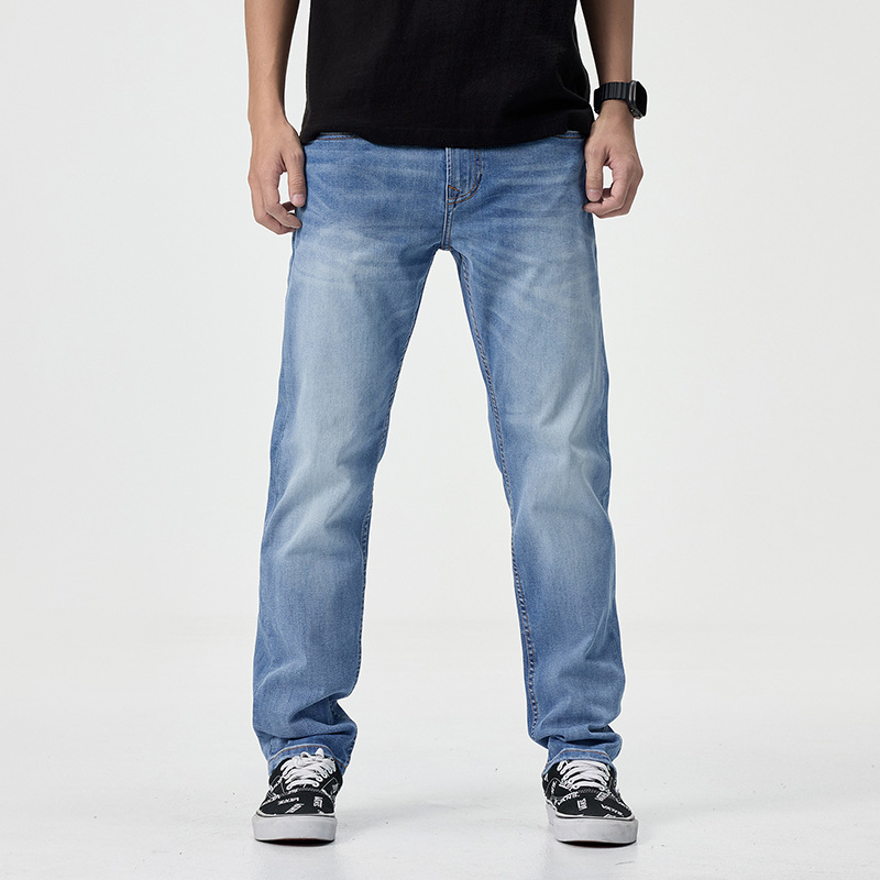 2025 New Summer Classy Dgv Lee Light-Colored Slim Jeans Men's Small Straight Summer Thin Jeans