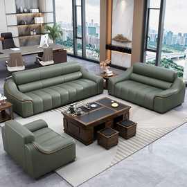 办公室沙发爆款商务接待大厅洽谈现代简约轻奢高档型沙发茶几组合