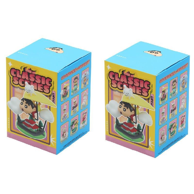 Figura coleccionable de Crayon Shin-chan, serie clásica de caja sorpresa, muñeco decorativo de escritorio, regalo creativo