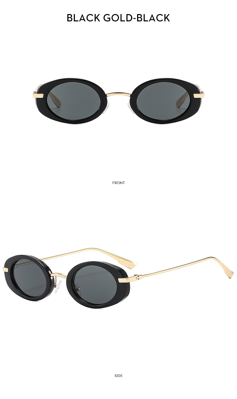 45g Weight Full Frame Glasses Structure Sunglasses Classification PC, UV400 Protection Lens Material Oval Frame Glasses Style Travel, Shopping Occasion Solid Color Pattern All Seasons Season Women's Gender Vacation, Streetwear Style Vacation Streetwear Solid Color PC UV400 Protection Oval Frame Full Frame Women's Sunglasses 14