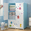children wardrobe simple and easy baby Rental bedroom Clothing Arrangement Storage Wardrobe Plastic household clothes Storage cabinet
