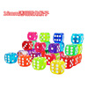 Transparent dice 16mm rounded color dice crystal dot digital color foreign trade cross -border screen KTV bar color