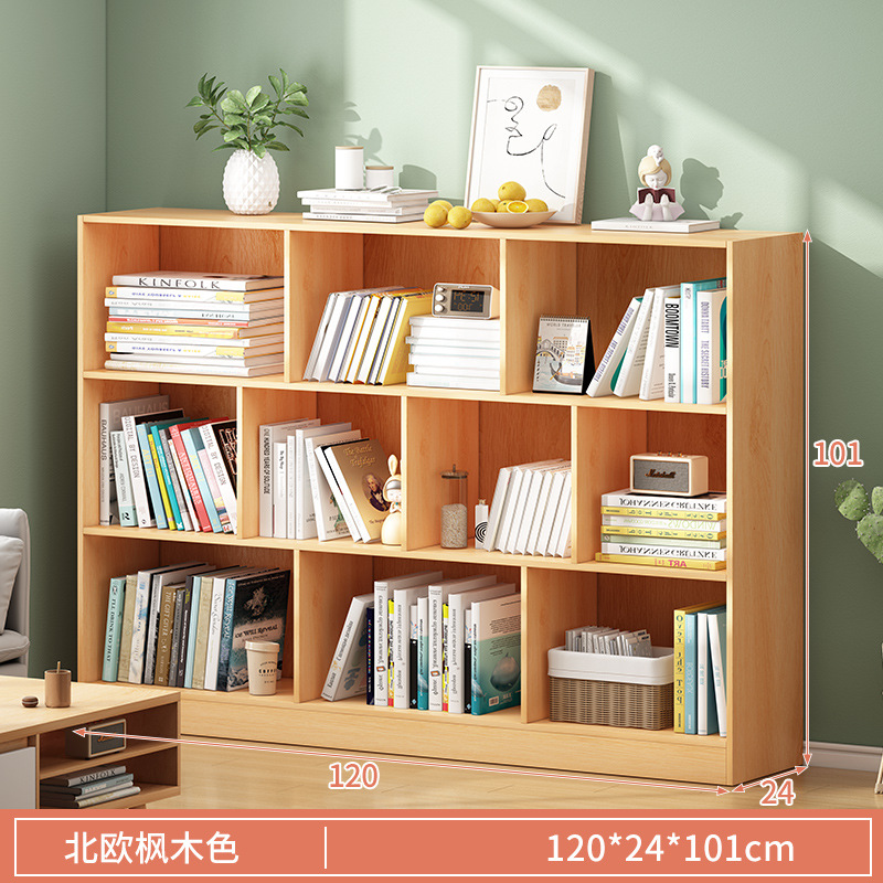 Estantería estante de almacenamiento de piso estantería del hogar multi-capa estante del gabinete de almacenamiento sala de estar simple Plaid gabinete de almacenamiento gabinete