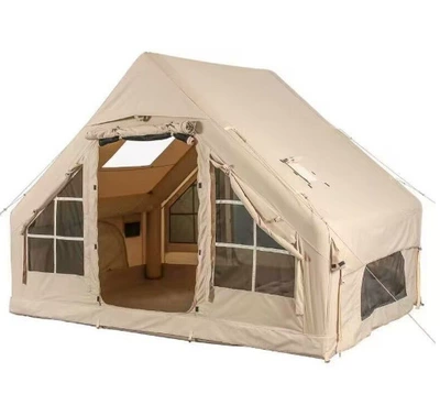Outdoor Camping Quick Opening Inflatable Avtomobil dam çadırları - double-door-tent-with-skylight-manual-pump-3-5-people