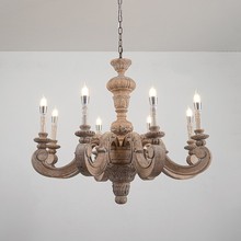 美式乡村实木复古法式田园创意吊灯卧室别墅客厅餐厅民宿灯复古风