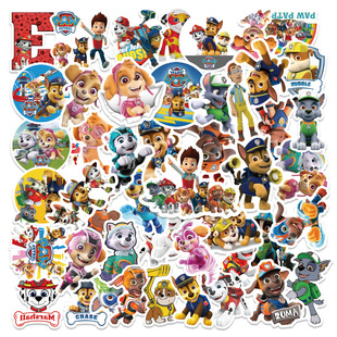 50 cute Wangwang team dog waterproof stickers computer phone case luggage helmet children's stickers waterproof
