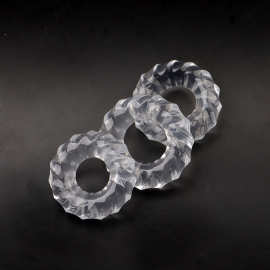 金刚环锁精环3件套 男用螺纹阴茎锁精套 爆珠羊眼圈 成人情趣用品