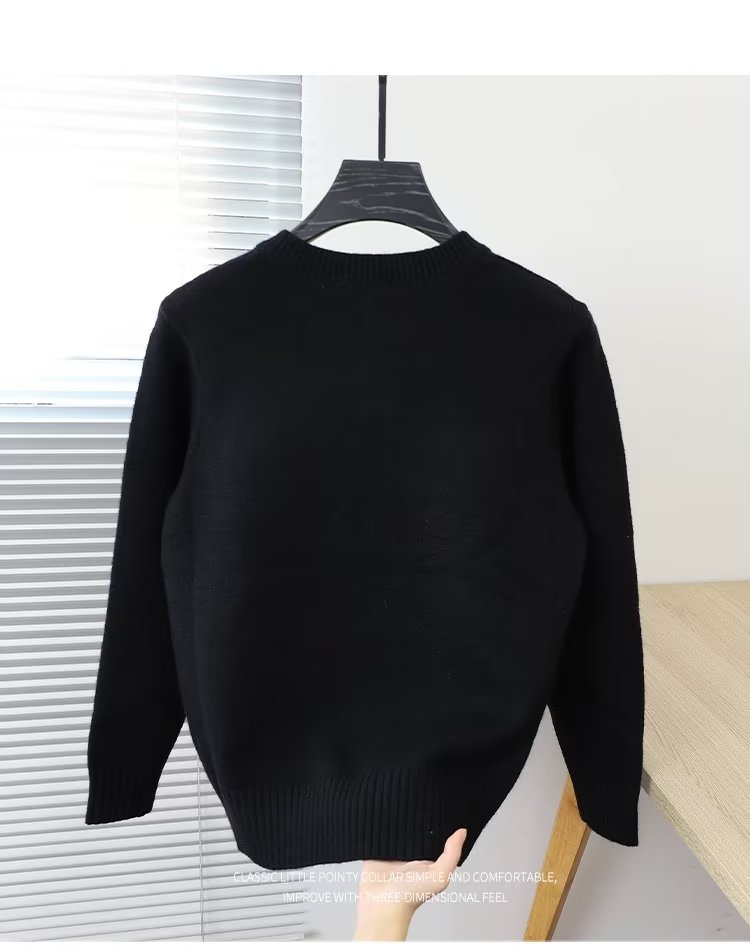 Men's Round Neck Sweater Casual Versatile Knit Pullover British_voghion.com