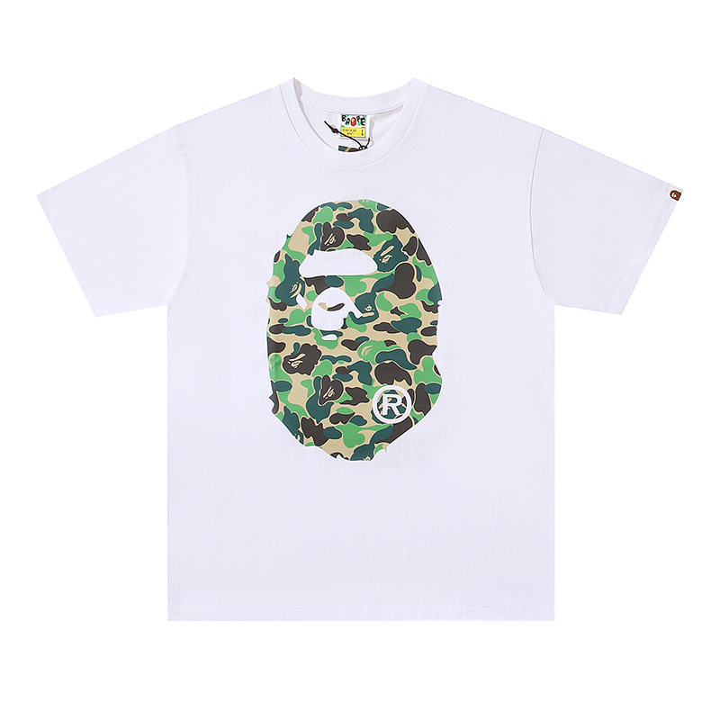 クロスボーダー トレンド ブランド メンズ レディース カップル Tシャツ メンズ 漫画 レター ラウンドネック 半袖|undefined