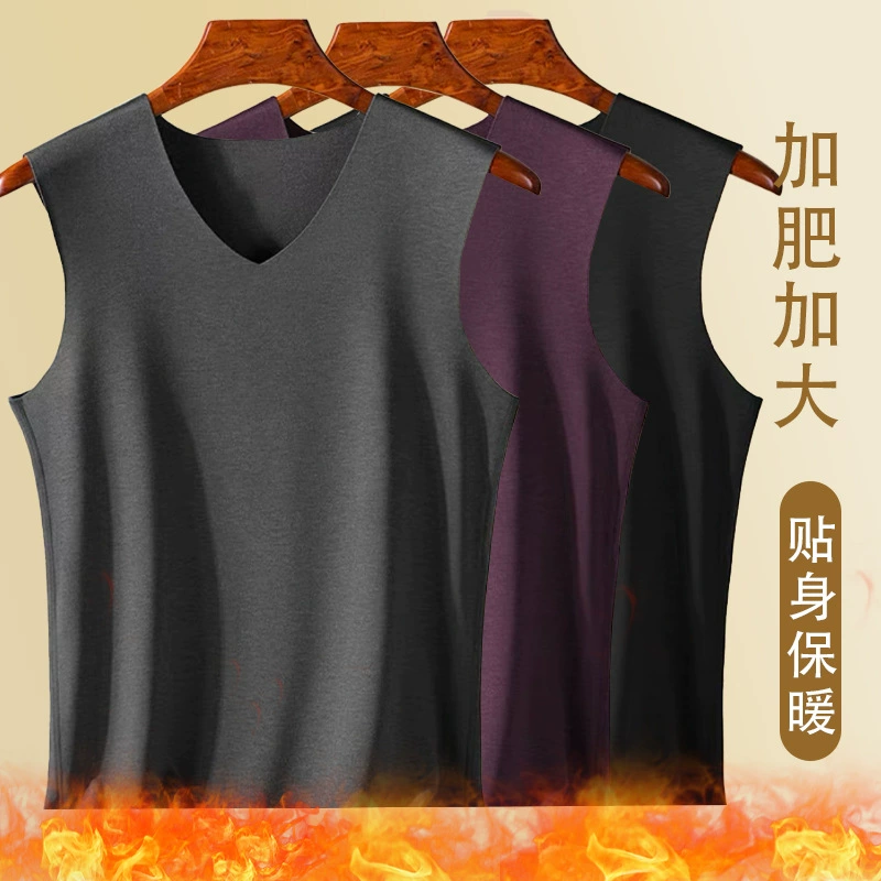 Demi-season warm vest, for middle age, plus size, oversize