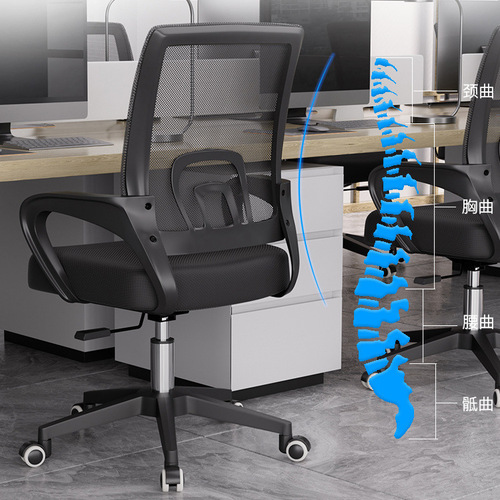 Liftable office chair, sedentary and not tiring, home computer chair, conference staff seat, dormitory study desk, swivel chair