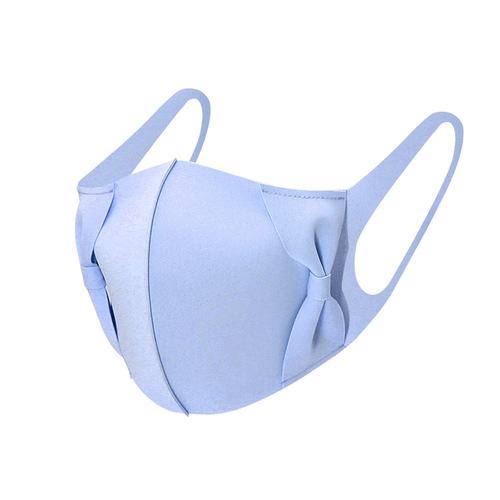 Star style mask for women cross-border washable ice silk Japanese breathable 3D three-dimensional bow cloth sun protection