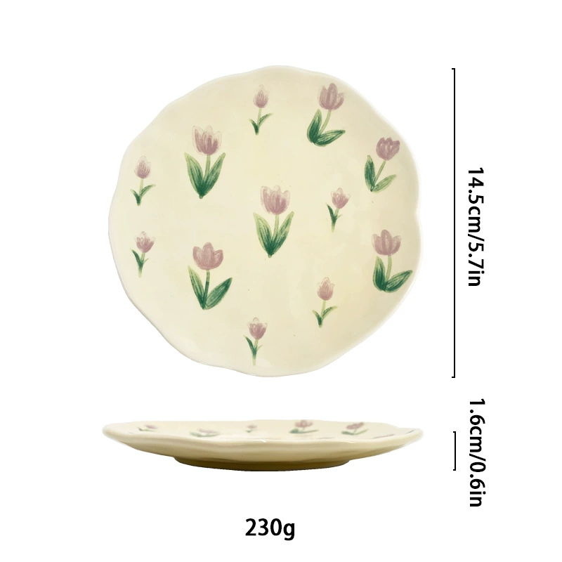 Ceramic coffee creative high quality glass, flowered