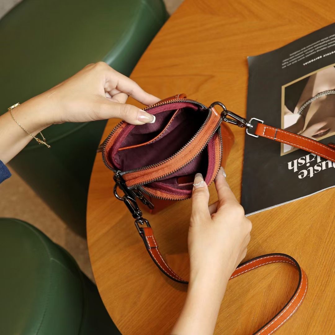 Dames crossbody tas van echt leer modieuze schoudertas koeienhuid_voghion.com