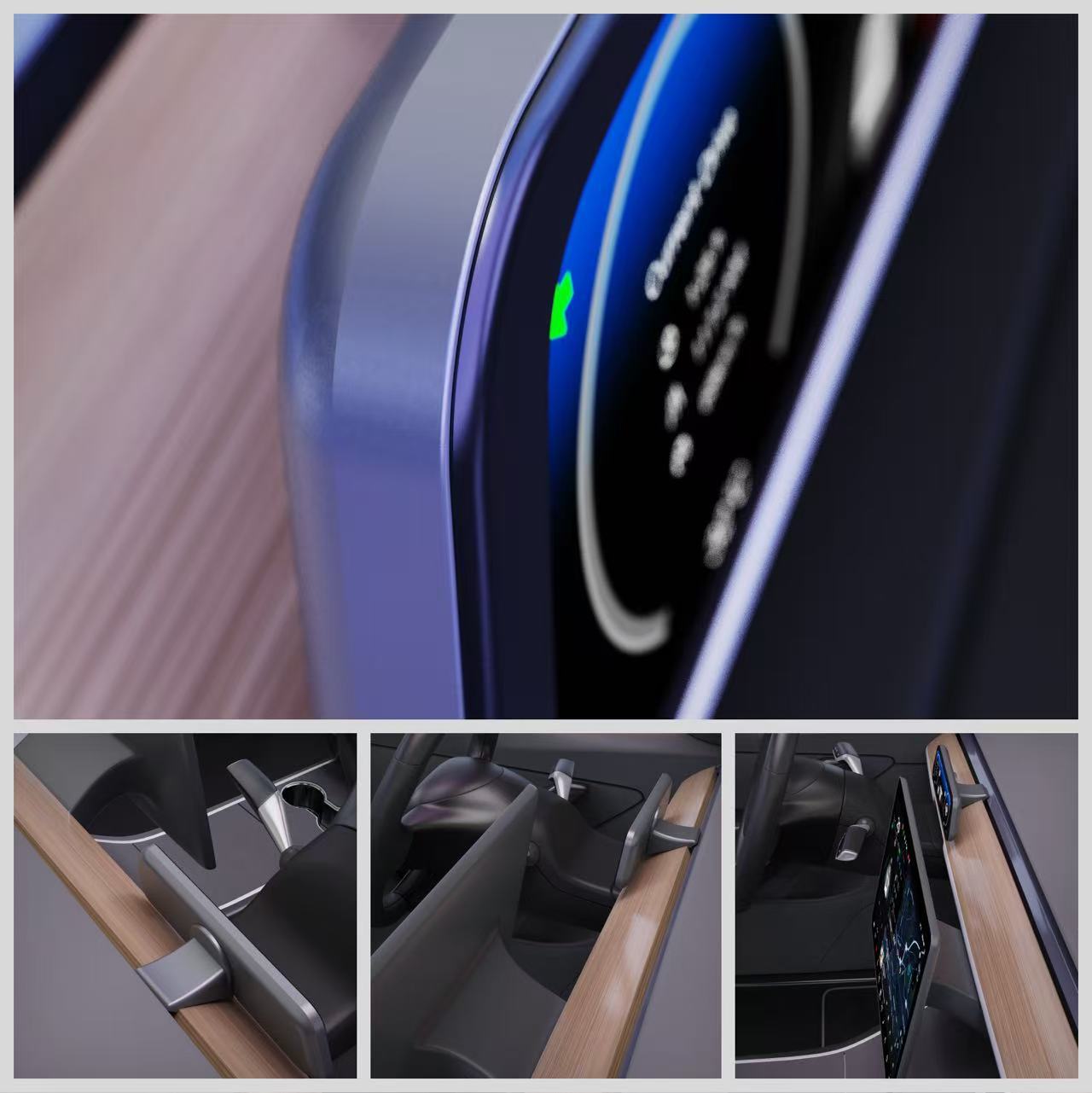 Lcd Dashboard Display Touch Screen Suitable for Tesla Model 3 & Model Y, Supports Carplay In-Car Use