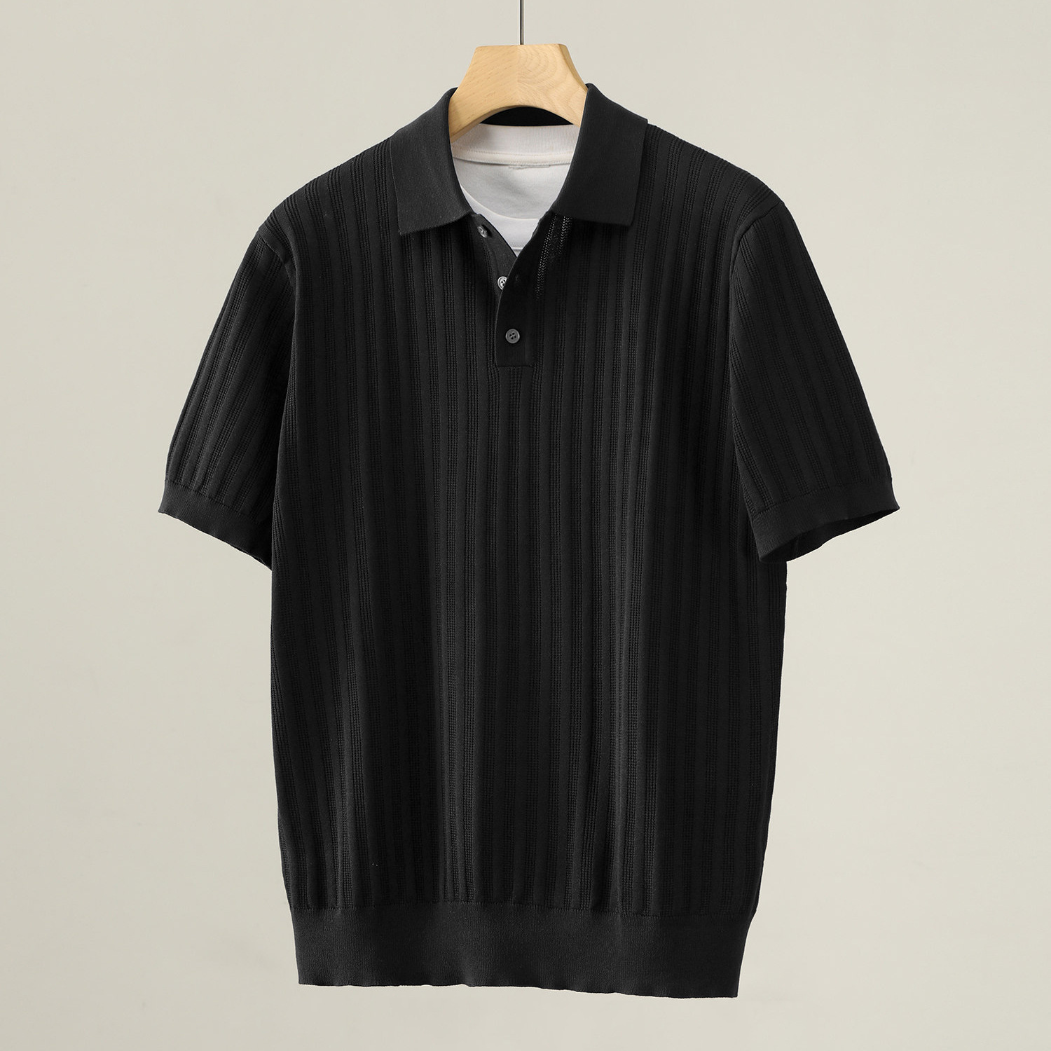 Polo camiseta de punto camiseta de manga corta hombre paul anti rayas camiseta de negocios verano fábrica al por mayor hielo