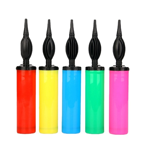 Colorful two-way plastic inflatable pump hand push wedding balloon hand push