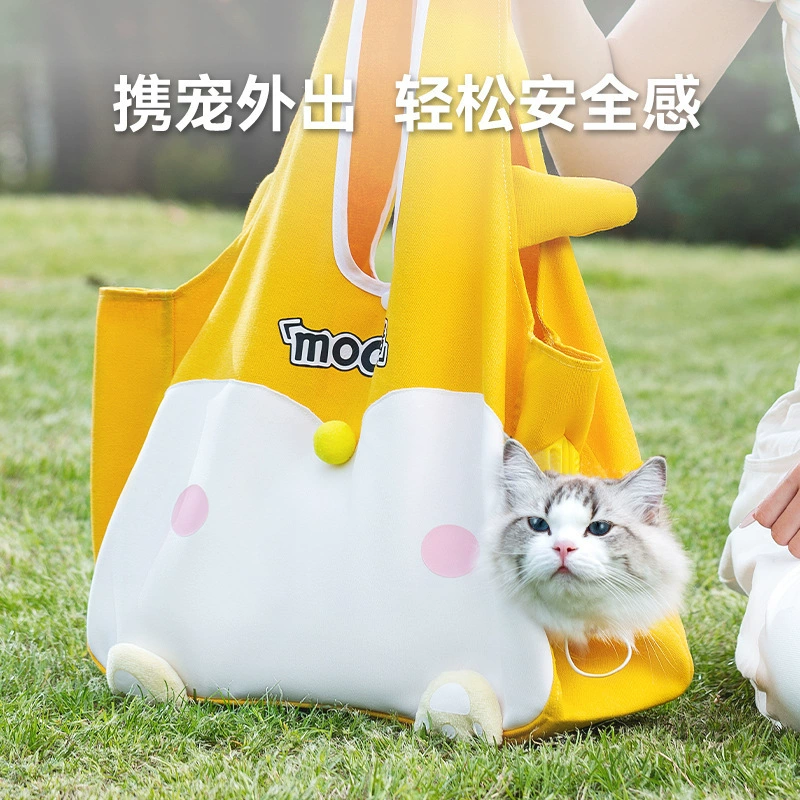 Кошачья сумка для домашних животных Собака Кошка портативный выход может обнажаться на одно плечо трехмерный дышащий летом милый холст