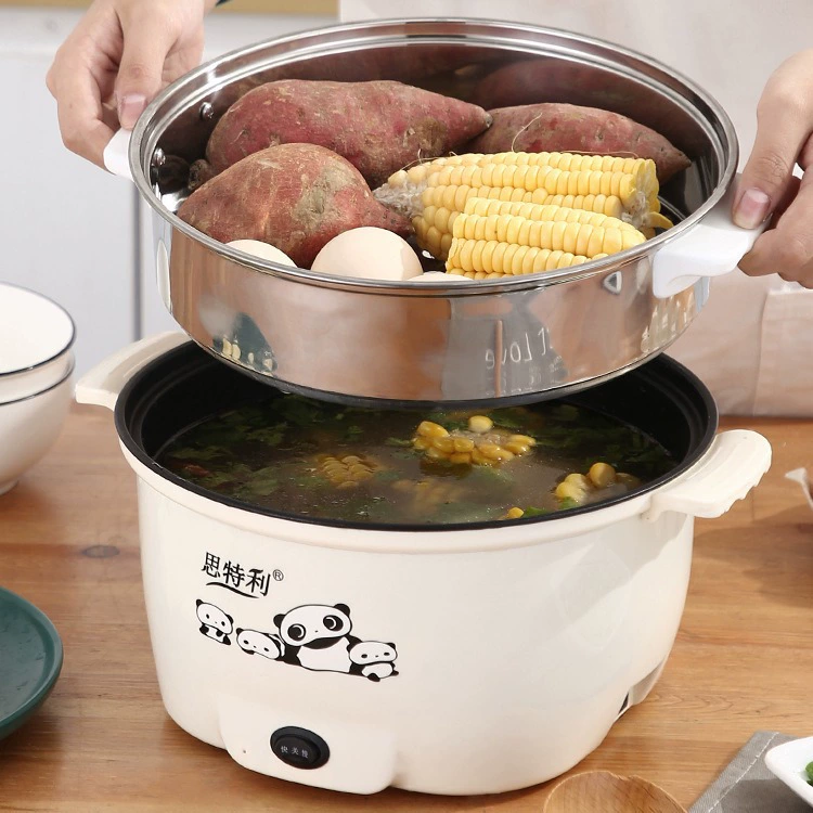 Маленькая электрическая кастрюля с антипригарным покрытием, многофункциональная электрическая кастрюля для приготовления пищи, электрический вок, бытовой студенческий универсальный горшок, электрическая горячая кастрюля, подарок, оптовая продажа