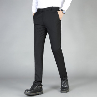 Men's Dress Pants, Casual Suit Pants, Straight-Leg Suit Pants, Slim-Fit Business Pants for Spring and Autumn, Fashionable