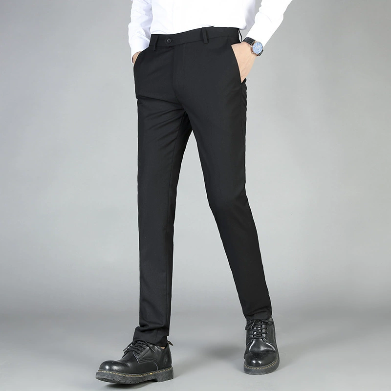 Мужские классические брюки, повседневные брюки, брюки прямого кроя, зауженные деловые брюки для весны и осени, модные.