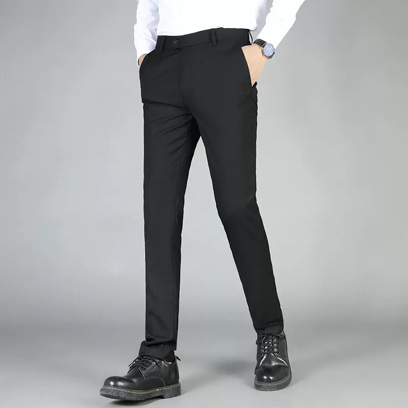男士西裤男款休闲西服裤西装裤直筒春秋季修身商务装裤子时尚