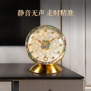 ✅ Shell Table Clock Living Room 2025 New Clock Desktop Pendulum Clock Light Luxury Clock Display Creative Table
