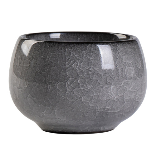 Black ice flower master cup single cup open tea cup tea cup tall men's kung fu ceramics personal office household supplies tea cup