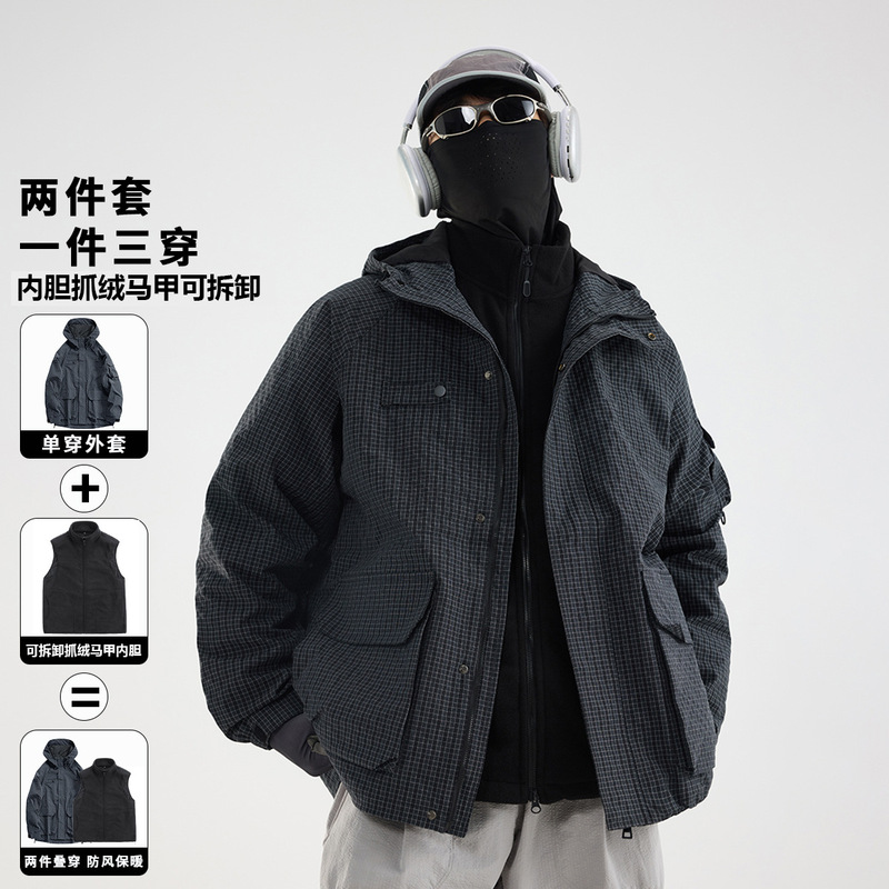 (Mountain Series) Couple's Mountain Style Outdoor Autumn/Winter 2026 New Hooded Workwear Two-Piece Set Group Purchase Customization (Mountain Series) Couple's Mountain Style Outdoor Autumn/Winter 2026 New Hooded Workwear Two-Piece Set Group Purchase Customization