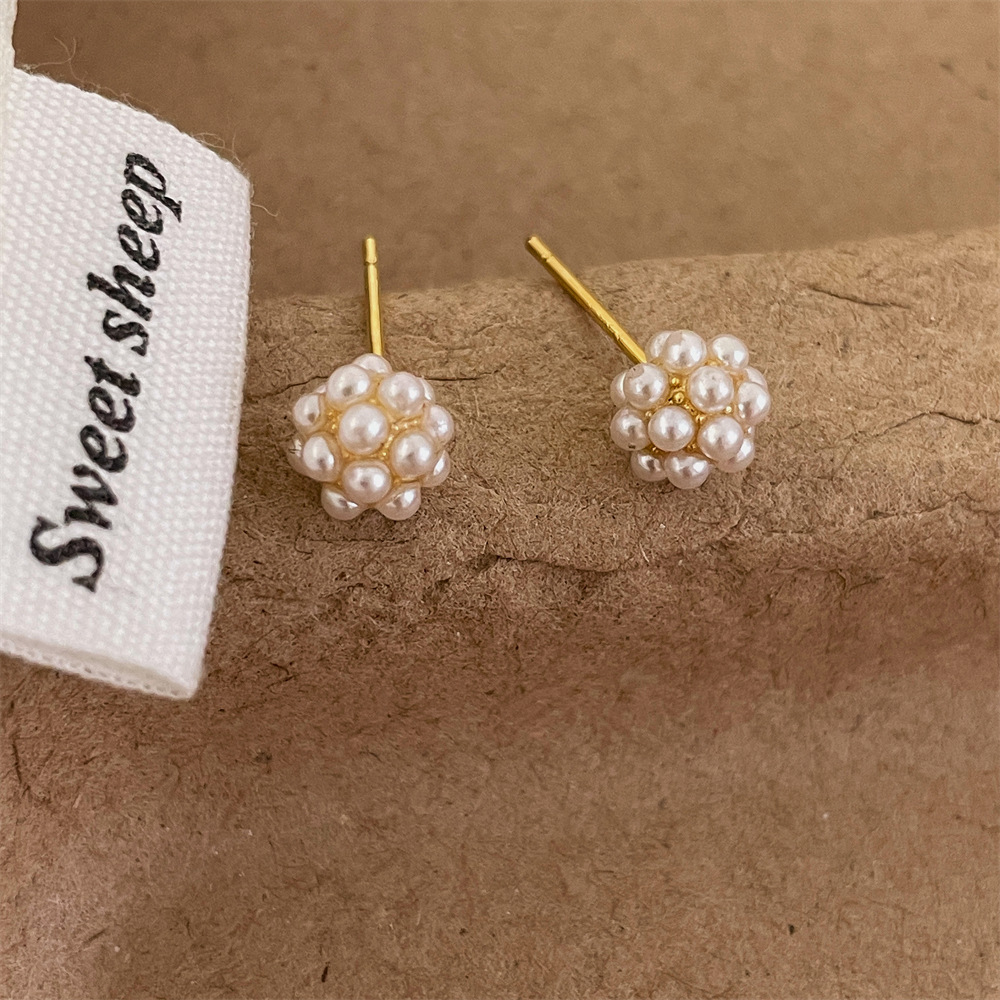 1 Pair Quantity 1 Pair Elegant Cute Geometric Imitation Pearl Alloy Ear Studs