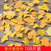 仿真银杏叶片秋天黄色假树叶婚庆婚礼拍照摄影橱窗装饰假叶子落叶