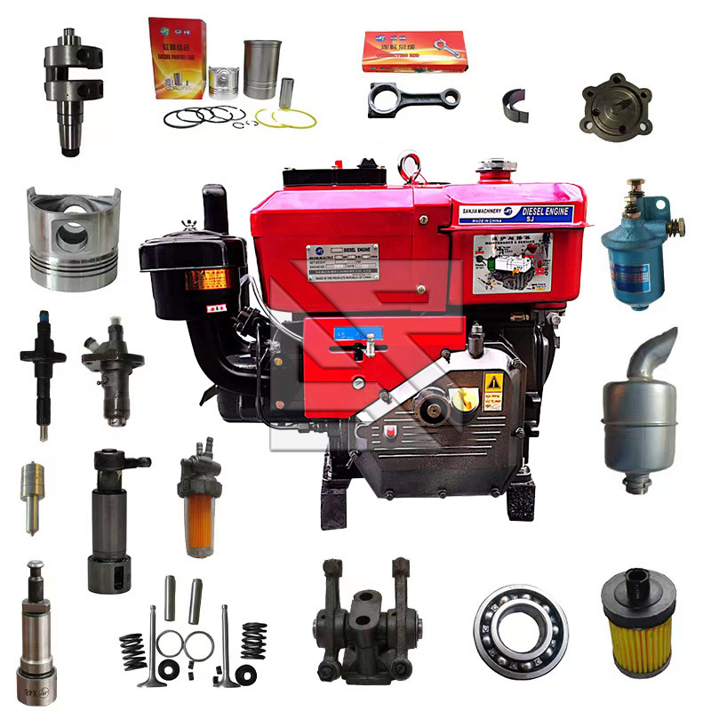 R190铧锋品牌农用三轮车单缸水冷柴油机配件大全