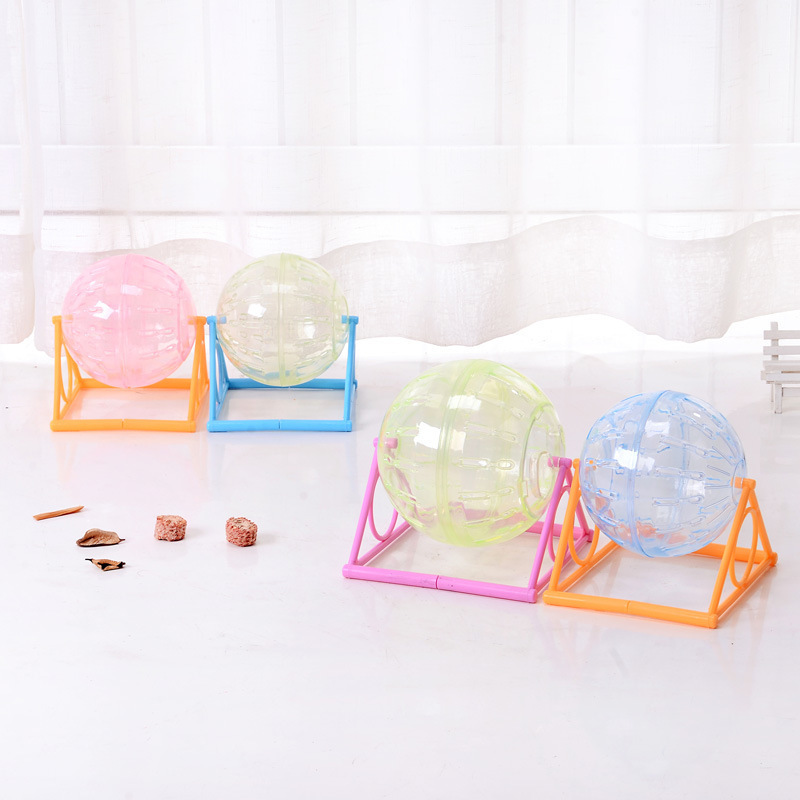 Juguetes de hámster bola de ratón oro oso de cristal rodillo rodillo 12cm