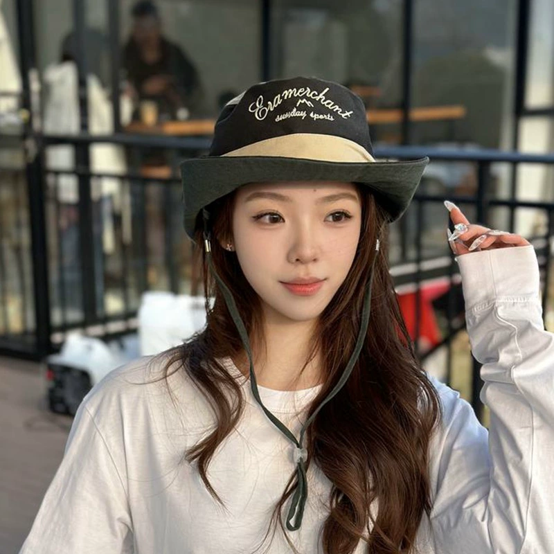 Spring summer travel climbing denim cap for men and women, American style, with embroidery, sun protection