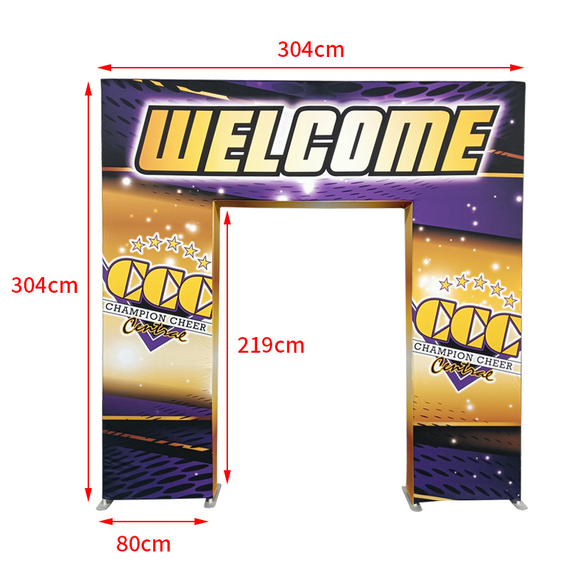 Caja de luz de pantalla rápida transfronteriza luminosa plegable pared de fondo LED portátil transfronteriza de forma especial se puede personalizar pared de fondo