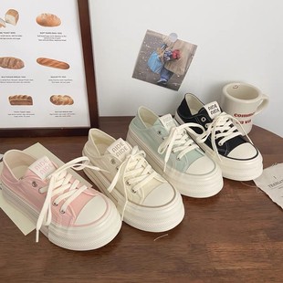 Two-Wear Thick-Soled Canvas Shoes for Women 2025 New Autum Lazy Slip-On Women's Shoes Casual Versatile Sneakers for Women