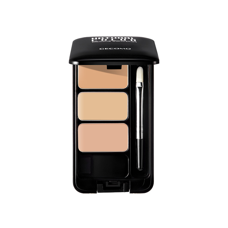 Gemon natural Reparación de tres colores corrector facial acné marcas manchas lágrima ranura cubierta reparación brillo maquillaje