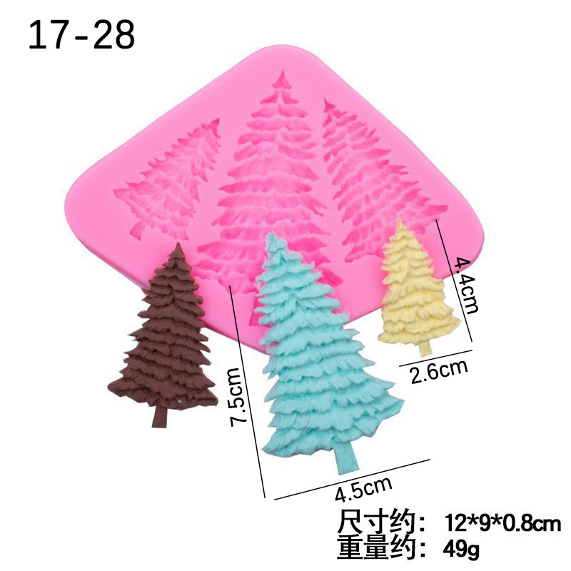 Navidad tema ELK copo de nieve carámbano árbol de Navidad modelado molde de silicona creativo hornear fondant cake Decoración