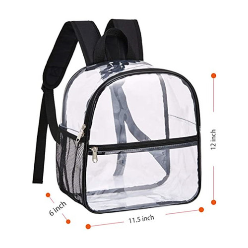 Cross-border PVC transparent backpack outdoor portable backpack large capacity simple student schoolbag factory direct sale
