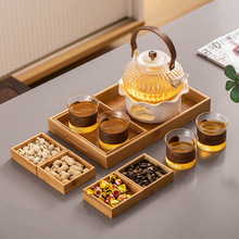 X1M日式玻璃茶壶蜡烛台温茶茶壶泡茶家用下午茶煮茶炉花茶壶茶器