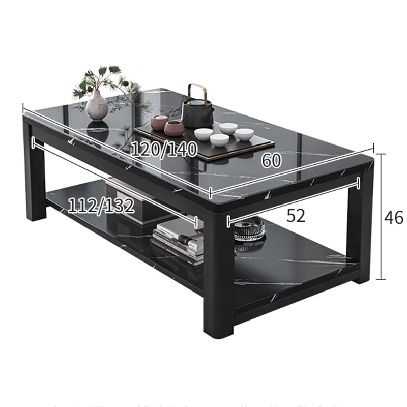 Mesa de café Oficina minimalista mesa de té Luz de lujo moderno minimalista Mesa pequeño apartamento mesa de café de vidrio templado sala de estar hogar