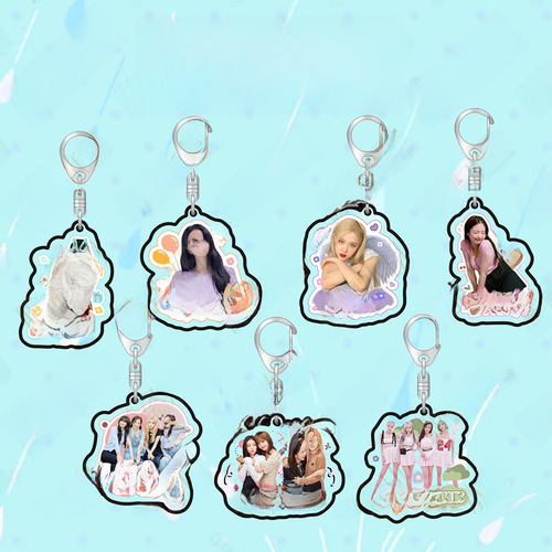 Blackpink cartoon keychain acrylic pendant Lisa Jennie Jisoo Park Chae Young Kim Ji Soo Ni 