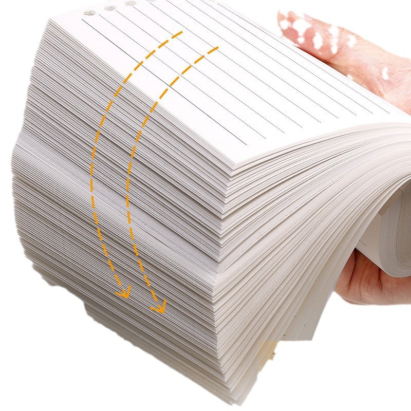 Núcleo de libro de hojas sueltas B5 recarga de papel de hojas sueltas de 26 agujeros cuaderno desmontable A5 línea horizontal rejilla de 20 agujeros examen de ingreso de posgrado Shell