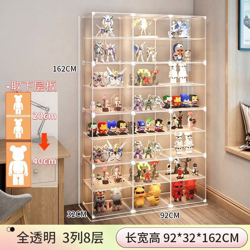手作りディスプレイキャビネットレゴビルディングブロック透明収納ボックス家庭用模造アクリルおもちゃ防塵モデルディスプレイ棚|undefined