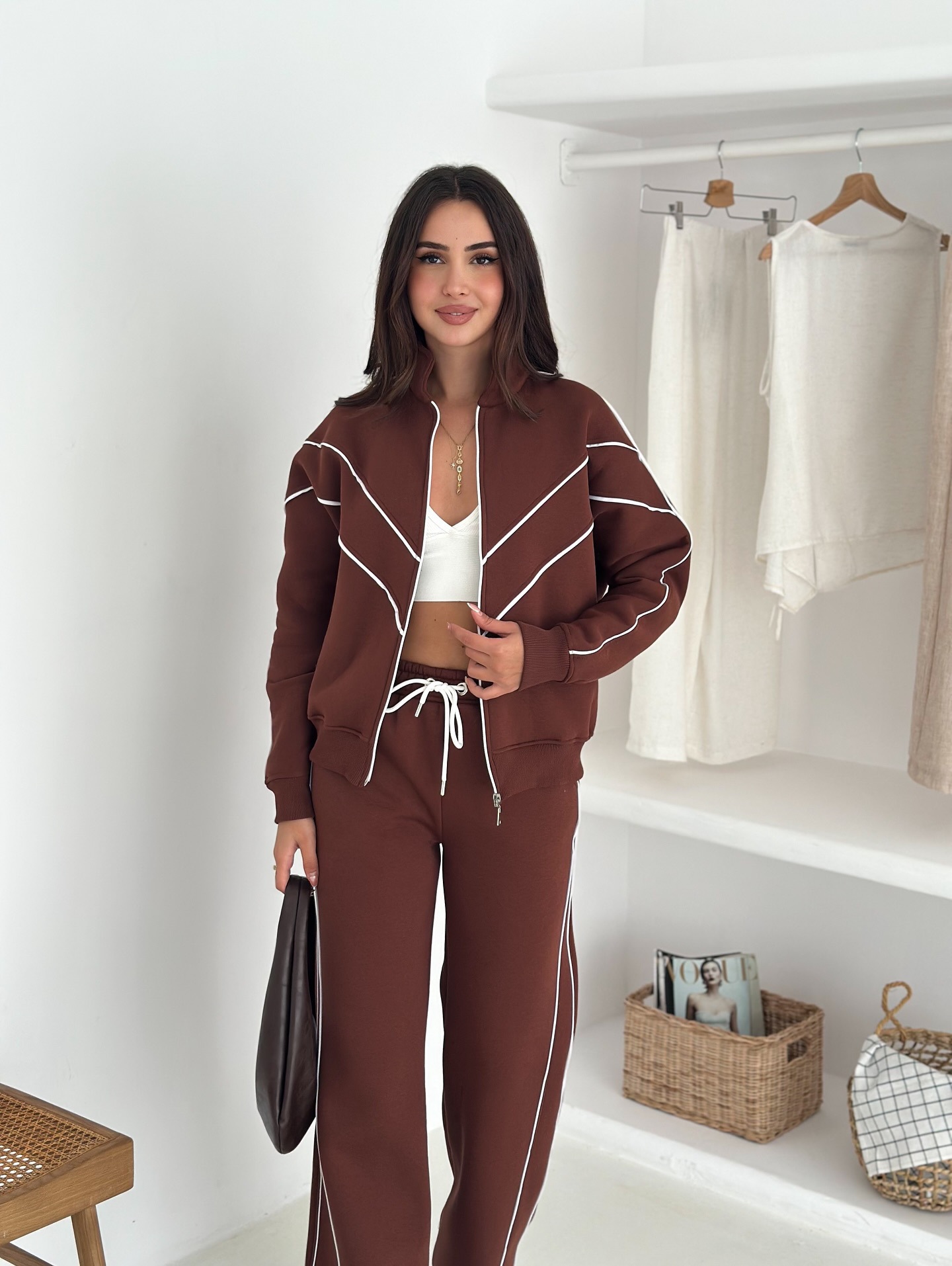 2026 Cross-Border Casual Outfit For Women, European American Street Style, Long-Sleeve Fold-Neck Cardigan And_ecoleips.com